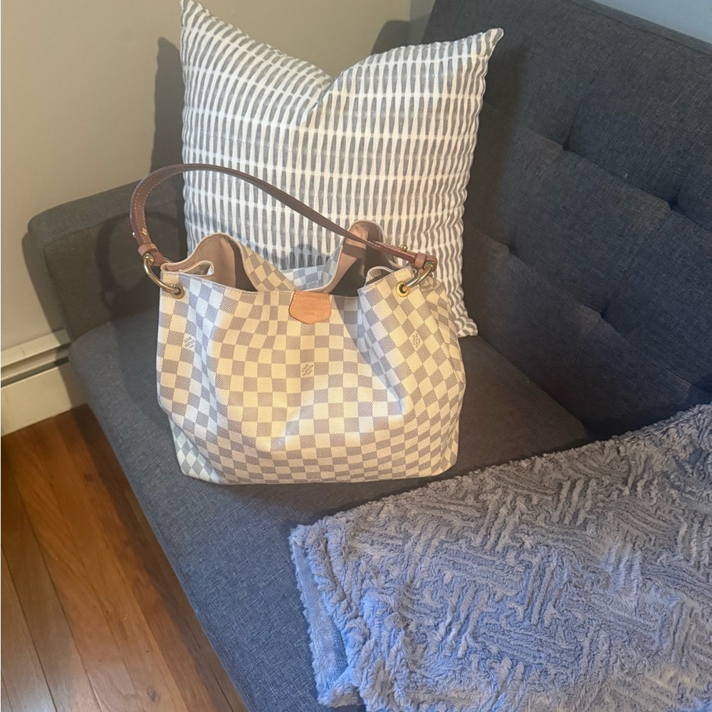 Authentic LV Gracefull MM Damier Azur Pattern